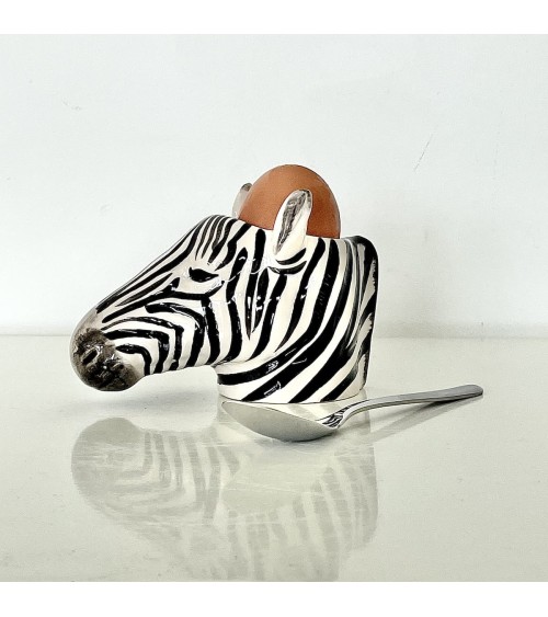 Zebra - Eggcup Quail Ceramics cute egg cup holder