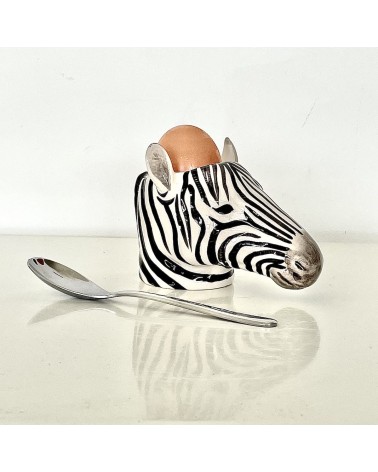 Zebra - Eggcup Quail Ceramics cute egg cup holder