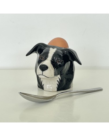 Border Collie - Eggcup Quail Ceramics cute egg cup holder