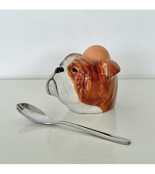 Bulldog Inglese - Porta uova in ceramica Quail Ceramics portauova design particolari