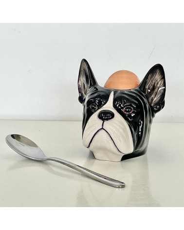 Bouledogue Français - Coquetier en céramique Quail Ceramics oeuf original design