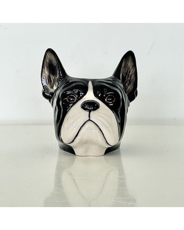 Bulldog Francese - Porta uova in ceramica Quail Ceramics portauova design particolari