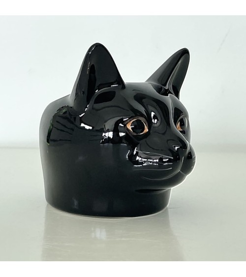 Lucky - Gatto nero - Porta uova in ceramica Quail Ceramics portauova design particolari