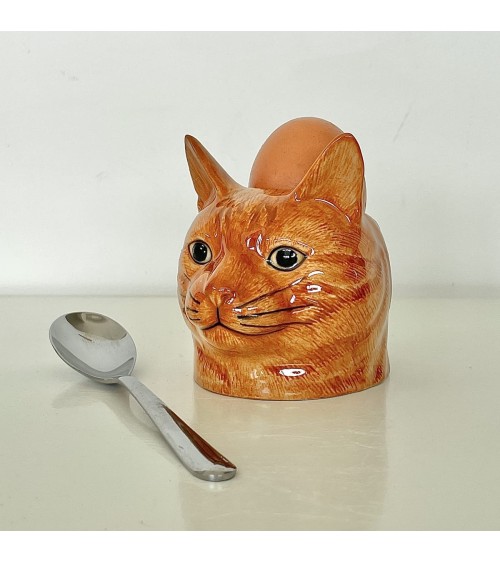 Vincent - Ginger Cat - Eggcup Quail Ceramics cute egg cup holder