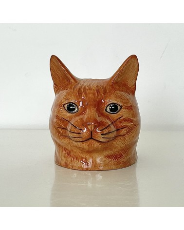 Vincent - Chat roux - Coquetier en céramique Quail Ceramics oeuf original design