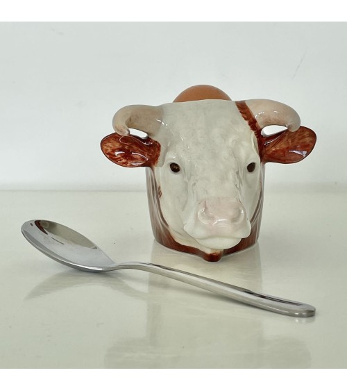 Vache Hereford - Coquetier en céramique Quail Ceramics oeuf original design