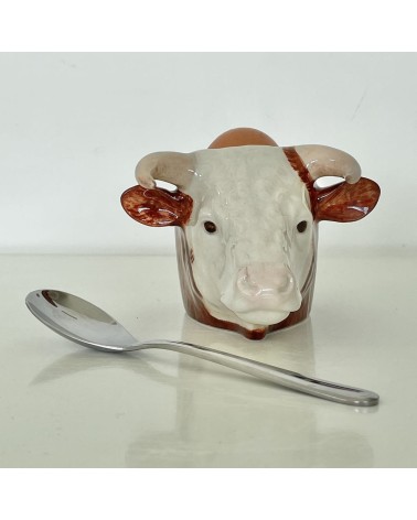 Hereford Bull - Eggcup Quail Ceramics cute egg cup holder