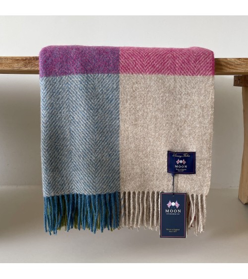 HARLAND Multicolour - Coperta di pura lana vergine Bronte by Moon di qualità per divano coperte plaid