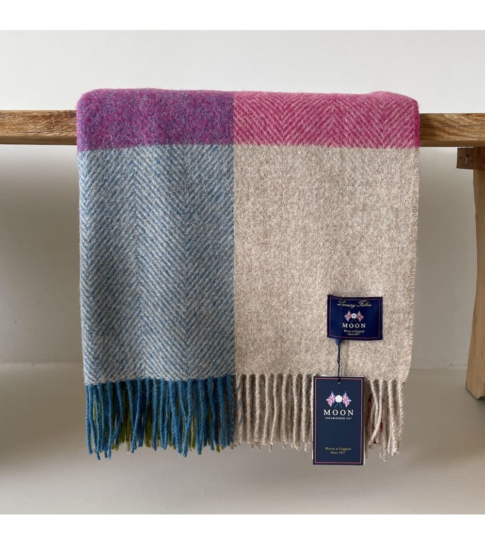 Plaid HARLAND Multicolour - Couverture en laine Bronte by Moon un plaid cocooning couverture chaude douce plaide lit