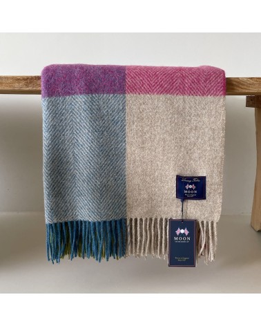 HARLAND Multicolour - Coperta di pura lana vergine Bronte by Moon plaid per divano in lana coperta morbida letto matrimoniale...