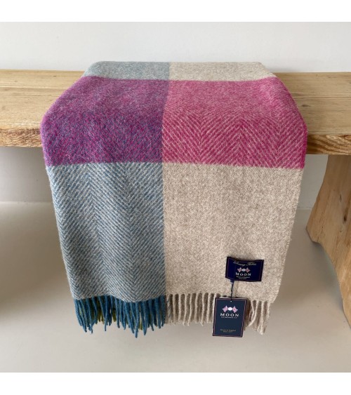 HARLAND Multicolour - Coperta di pura lana vergine Bronte by Moon di qualità per divano coperte plaid