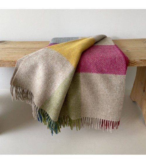 Plaid HARLAND Multicolour - Couverture en laine Bronte by Moon un plaid cocooning couverture chaude douce plaide lit