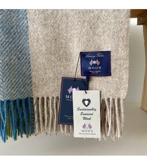 HARLAND Multicolour - Coperta di pura lana vergine Bronte by Moon plaid per divano in lana coperta morbida letto matrimoniale...