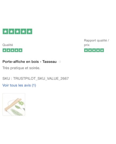 Listello porta poster in legno - Tasseau Reine Mère