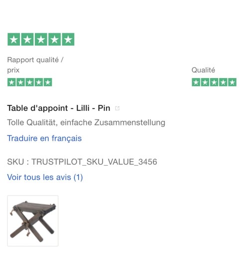 LILLI Kiefer - Beistelltisch, Fußstütze EcoFurn klappbar gartensessel klappliegestuhl wetterfest kaufen