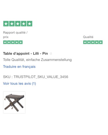 LILLI Pine - Side table, Foot rest EcoFurn outdoor living lounger deck chair