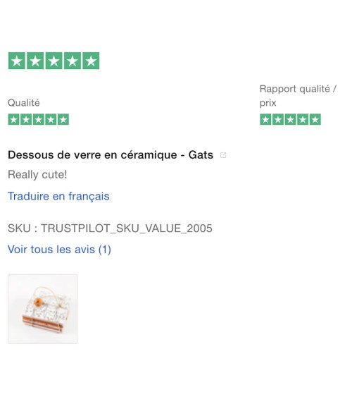 Gats - Sous verre en céramique Bussoga dessous de repose design originaux