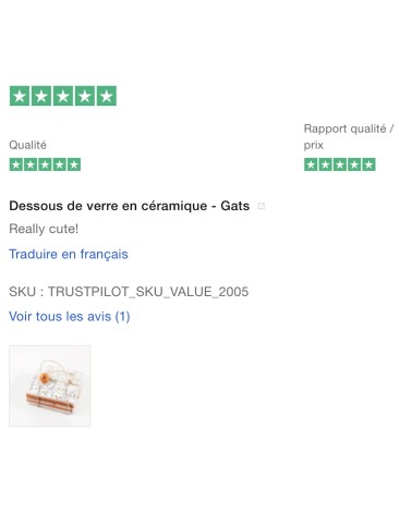 Gats - Sous verre en céramique Bussoga dessous de repose design originaux