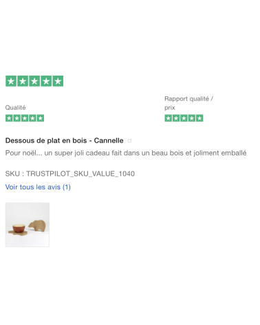 Cannelle - Dessous de plat en bois Reine Mère original suisse