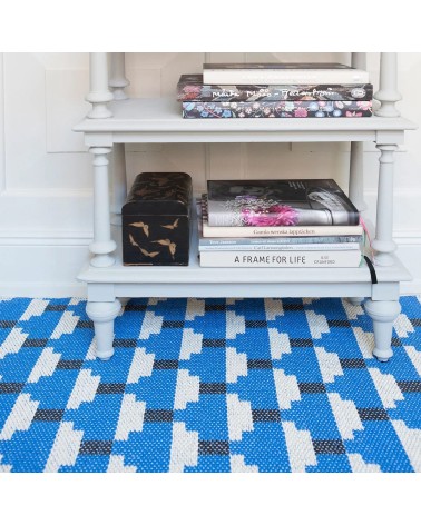 Vinyl Rug - CONFECT Cobalt Brita Sweden rugs outdoor carpet kitchen washable cool modern runner rugs