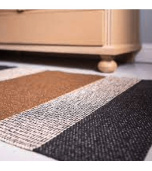 Tapis Vinyle - SEASONS Cacao Brita Sweden tapis scandinave en vinyle lavable en machine de cuisine exterieur salon couloir