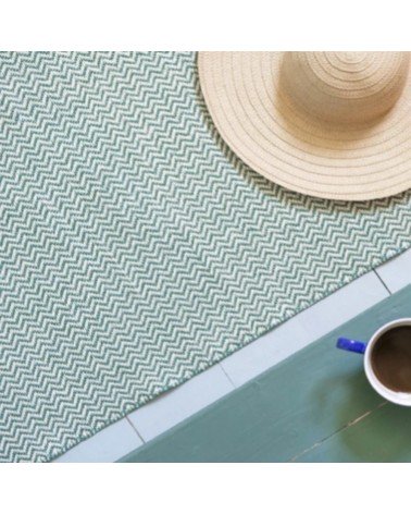 Vinyl Teppich - STRAND Grün Brita Sweden outdoor tepiche wetterfest wohnzimmer küchenteppich waschbar küchenläufer kaufen