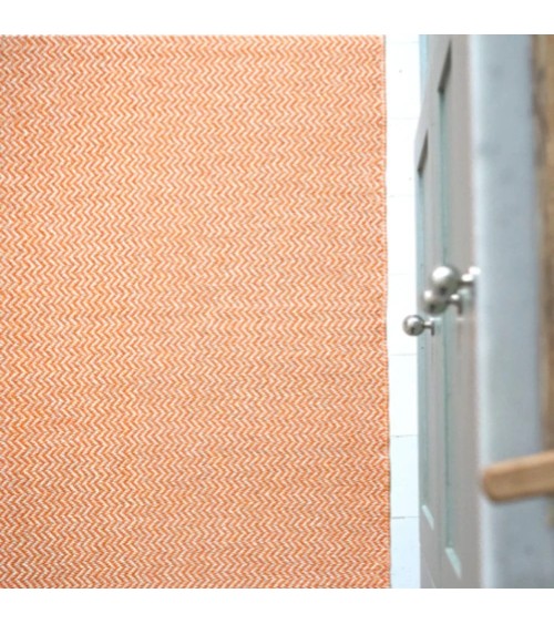 Vinyl Rug - STRAND Orange Brita Sweden cool vinyl rugs runner for kitchen washable outdoor rugs