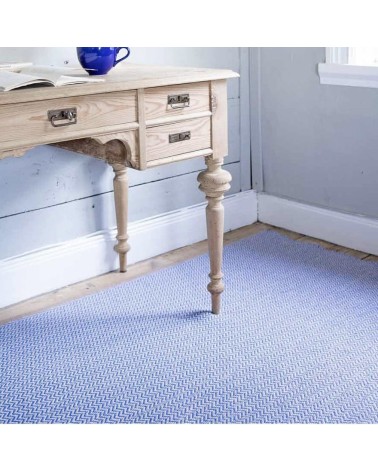 Tapis Vinyle - STRAND Bleu Brita Sweden tapis scandinave en vinyle lavable en machine de cuisine exterieur salon couloir