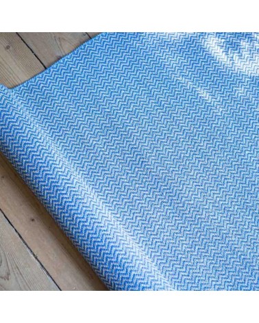 Tapis Vinyle - STRAND Bleu Brita Sweden plastique d exterieur de salon cuisine devant évier entrée couloir pour terrasse lavable