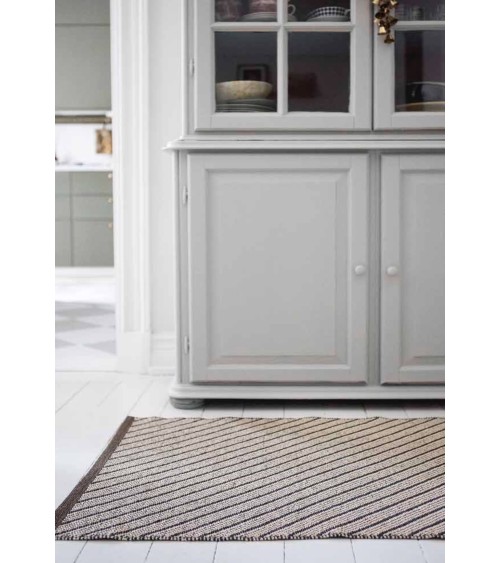 Tapis Vinyle - ESTER Beluga Brita Sweden tapis scandinave en vinyle lavable en machine de cuisine exterieur salon couloir