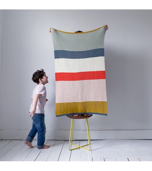 Bright Stripe - Baby Blanket Sophie Home best for sofa throw warm cozy soft