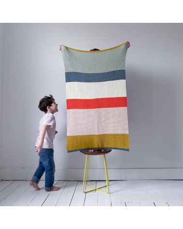 Leuchtende Streifen - Babydecke & Kinderdecke Sophie Home strick kuscheldecke für babys kinderwagen decke kaufen schweiz