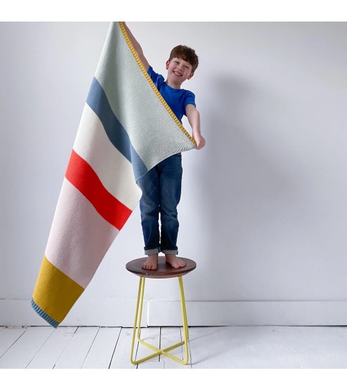 Leuchtende Streifen - Babydecke & Kinderdecke Sophie Home strick kuscheldecke für babys kinderwagen decke kaufen schweiz