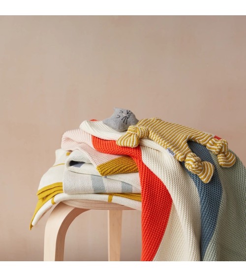 Leuchtende Streifen - Babydecke & Kinderdecke Sophie Home strick kuscheldecke für babys kinderwagen decke kaufen schweiz