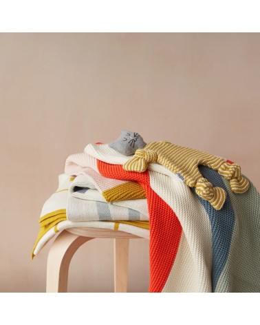 Righe luminose - Copertina per neonato Sophie Home di qualità per divano coperte plaid