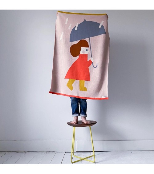 Jour de pluie - Couverture bébé & enfant Sophie Home plaide pour canapé de lit cocooning chaud