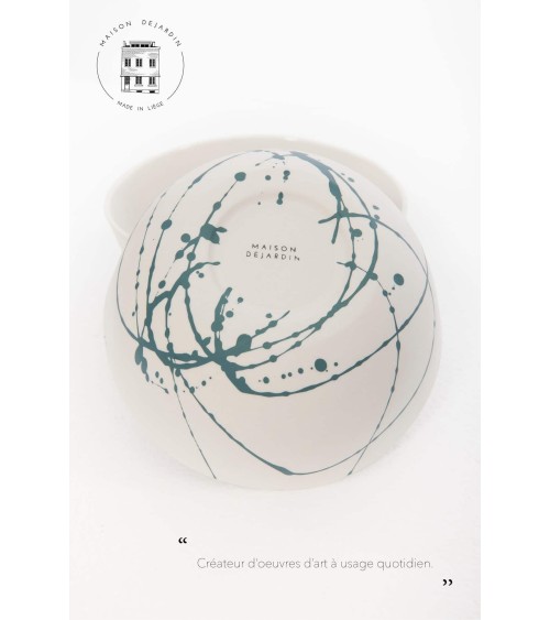 Große Schale aus Porzellan - Signature Blau Maison Dejardin Müslischale Suppenschale Salatschale Apero Salat kaufen