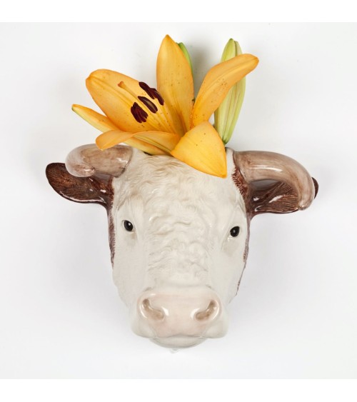 Wandvase - Hereford Kuh Quail Ceramics vasen deko blumenvase blume vase design dekoration spezielle schöne kitatori schweiz k...