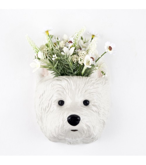 Westie - Small Dog Wall Vase Quail Ceramics table flower living room vase kitatori switzerland