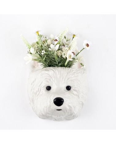 Westie - Small Dog Wall Vase Quail Ceramics table flower living room vase kitatori switzerland
