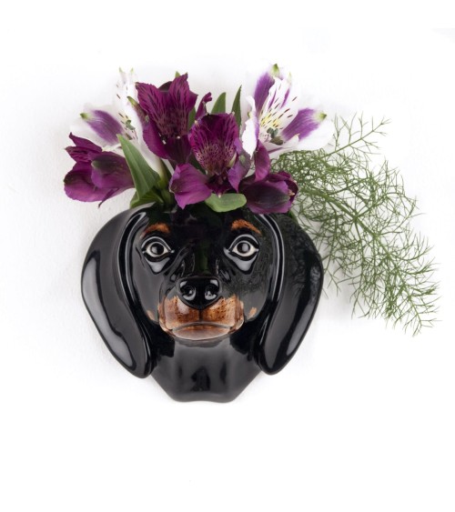 Dackel - Kleine Wandvase Hund Quail Ceramics vasen deko blumenvase blume vase design dekoration spezielle schöne kitatori sch...