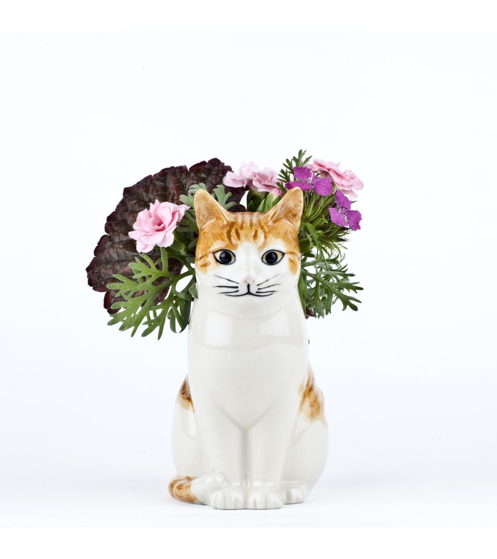 Vaso da fiori piccolo Gatto - Squash Quail Ceramics vasi eleganti per interni per fiori decorativi design kitatori svizzera