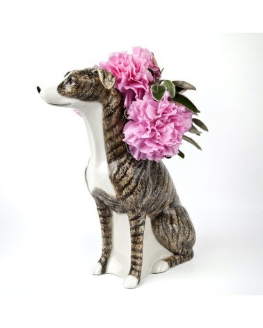 Vase à fleurs - Lévrier Quail Ceramics design fleur décoratif original kitatori suisse