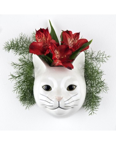 Daisy - Piccolo vaso da parete Gatto Quail Ceramics vasi eleganti per interni per fiori decorativi design kitatori svizzera