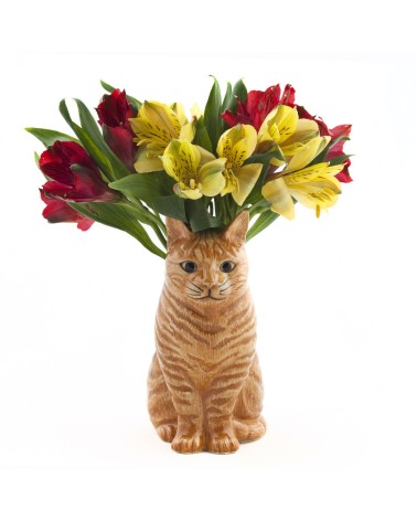 Vaso per fiori - Vincent, il gatto zenzero Quail Ceramics vasi eleganti per interni per fiori decorativi design kitatori sviz...