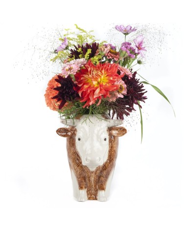 Large Flower Vase - Hereford Bull Quail Ceramics table flower living room vase kitatori switzerland