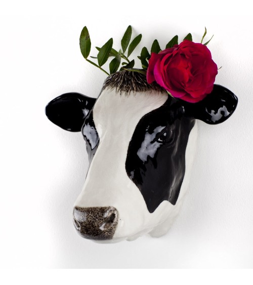 Wall Vase - Friesian Cow Quail Ceramics table flower living room vase kitatori switzerland
