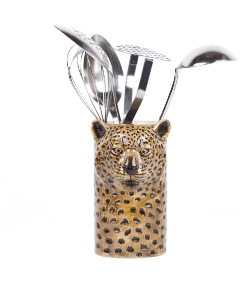 Leopard - Kitchen Utensil Pot Quail Ceramics