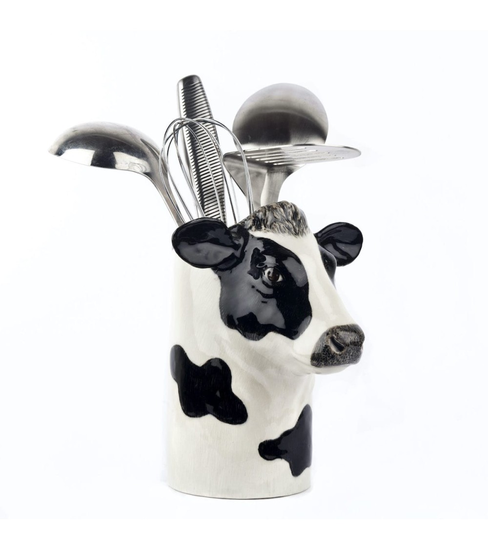 Porta utensili da cucina Mucca Holstein - Quail Ceramics - KITATORI