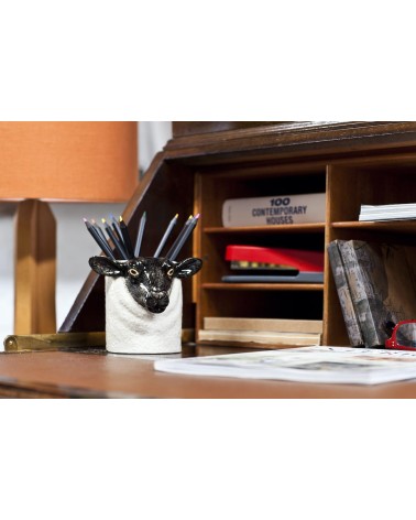 Suffolk Schaf - Stiftehalter & Blumentopf Quail Ceramics schreibtisch büro kinder besteckbehälter make up pinselhalter